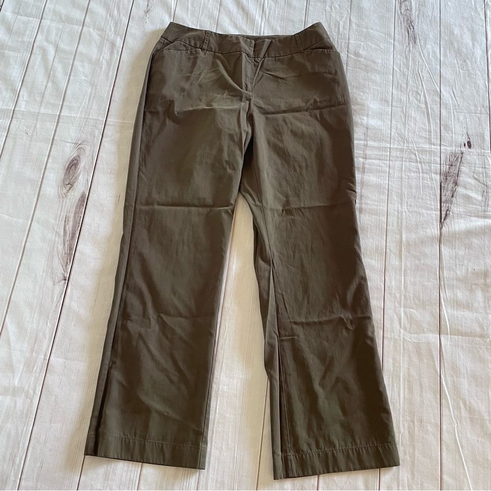 J. Jill Genuine Fit Below Waist Pants Trousers Womens 12 Brown Straight Wide Leg